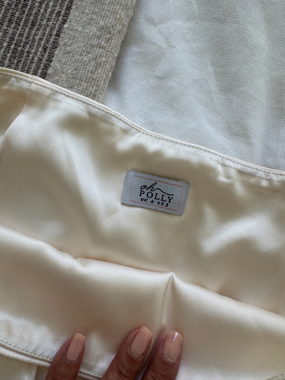 Oh Polly Cream Ruffled Mini Skirt - Picture 2 of 2
